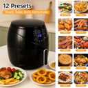 Air Fryer 6.5 QT Extra Hot Air Fryer for Crispy Cooking Bake Roast Nonstick High Gloss Black Finish Perfect for Healthy Meals Kitchen Appliance, xl