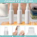 Tanlade 100 Pcs 2oz Small Spray Bottles Refillable Mini Spritzer Clear Empty Plastic Spritz Bottle Refillable Reusable Travel Size Mist Sprayer for Travel Cleaning Perfume Liquid(White)