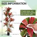 Giegxin 8ft Artificial Dracaena Tree Faux Dracaena Plant with Pot, Tall Fake Yucca Silk Tree with Realistic Trunks Leaves, Tropical Plant for Home Office Living Room Indoor Outdoor Decor(Green Red)