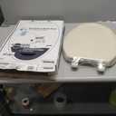 Kohler K-4647-47 Stonewood Molded-Wood with Color-Matched Plastic Hinges Elongated Toilet Seat, Almond
