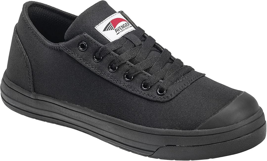 Avenger Work Boots Men's Low Top Industrial Shoe (13, Black/Black)