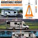 4-Pack RV Stabilizer Jacks Each Supports Up to 7500 Lbs, Adjustable 11"17", Heavy Duty Aluminum with Spare Nuts, Rubber Pads & Gloves for Travel Trailer Camper, Motorhome