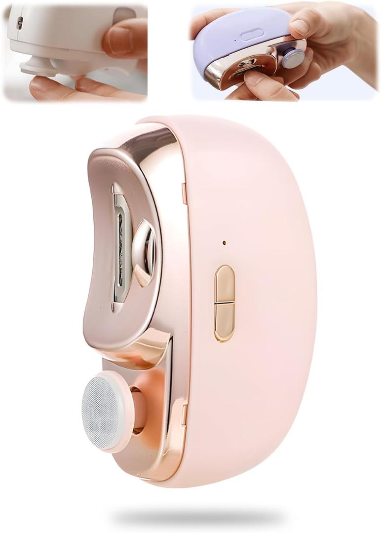 CCMADE Upgraded Electric Nail Clipper, 3 in 1 Automatic Nail Trimmer and Polisher with LED Light & Clip Storage,USB Rechargeable  2 Speeds Electric Nail File for Baby, Adults, Seniors