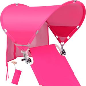 XL Universal Wind-Resistant Chair Umbrella Canopy, Extra Large Foldable UPF 50+ Sun Shade Attachment with Adjustable Clamp, Fits Most Beach, Camping, Lawn, Sports, Zero Gravity Chairs, Patented