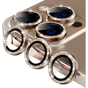 2 x Jeluse Camera Lens Protector for iPhone 17 Pro Max/17 Pro/16 Pro Max/16 Pro/15 Pro Max/15 Pro/14 Pro Max/14 Pro, 9H Tempered Glass Screen Protector Cover Alignment Kit Metal Individual Ring