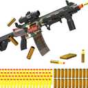 Electric Soft Bullet Toy Gun for Boys, Auto-Manual Shell Ejecting Toy Foam Blasters & Guns with 80 Soft Darts, Shooting Games Educational Toys for 6, 8,12,14+ Kids (Green)