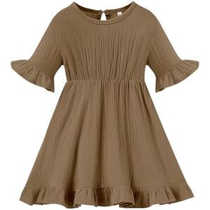 Neutocd Toddler Baby Girl Dress Summer Cute Dress for Girls Casual Little Girl Cotton Dress A-line Ruffle Sleeve Beach Dress, Size 90 Neutocd Toddler Baby Girl Dress Summer Cute Dress for Girls Casual Little Girl Cotton Dress A-line Ruffle Sleeve Beach Dress, Size 90