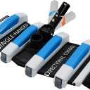 Enhanced Pool Vacuum Head with Direction-Control Handle - Extra-Wide 4LB Professional Weighted Vac Heads Brush & Wheels for Vinyl Liner-Deep Cleaning for Inground & Above Ground Swimming Pool - Blue