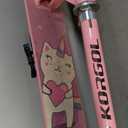 Scooter for Kids Ages 3-12 - Kids Kick Scooters with Led Light Up Wheels & 3 Levels Adjustable Handlebar, Lightweight Foldable 2 Wheel Girly Pink Scooter Christmas Birthday for Girls Boys. (Girly Pink)