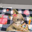 Preboun Set of 4 Valentine's Day St. Patrick's Day Easter Pillow Covers 18 x 18 Inch Love Heart Clovers Bunny Eggs Cushion Case Home Buffalo Plaid Pillow Case for Holiday Happy Home Decor (Lovely)