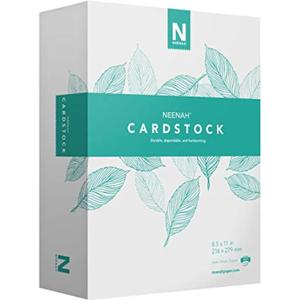 Neenah White Index Paper, Mediumweight, 300 Sheets, 199 GSM, 94 Brightness, 8.5" x 11",(91635)