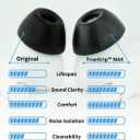 Comply TrueGrip MAX | Premium Memory Foam Replacement Earbud Tips for Apple AirPods Pro 1 & 2 | Long Lasting Comfort, Extreme Durability, Secure Fit, Superior Noise Isolation| White (S/M/L) (3 Pairs)