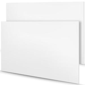 2 Pcs 12 x 24 Inch UHMW Polyethylene Sheets, 1/4 Inch Thick Ultra High Molecular Weight White Plastic Sheet High Density Polyethylene Board Rectangular Solid Block for Industrial Home