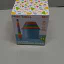 KIDSTHRILL Rainbow Colors Baby Stacking Cups for Toddlers, Tall Baby Stacking Toys Nesting Cups, Drain Holes for Bath Toys, Educational & Motor Skills Sorting & Nesting for 1 2 3 Years Old