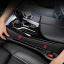 Car Seat Gap Filler Organizer Universal for Car SUV Truck Accessories Seat Gap Plug Blocker with Storage Slot Black 2 Pack