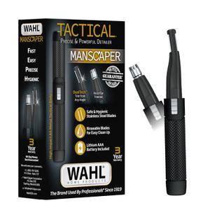 Wahl Manscaper  2 in 1 Lithium Battery Tactical Dual Sided Eyebrow Trimmer and Nose Hair Trimmer for Men  Model 3023805