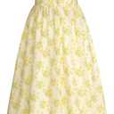SCARLET DARKNESS Women Summer Sun Dress Casual A-Line Sleeveless Spaghetti Strap Floral Dress for Beach, Size 2XL