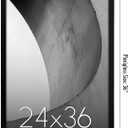 Americanflat 24x36 Poster Frame with Polished Plexiglass - Streamline Collection - Thin Border Picture Frame for Wall Display - Hanging Hardware Included - Black