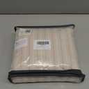 Nayoroom Striped Duvet Cover King Size 100% Washed Cotton Beige Duvet Cover with Black White Stripes Pattern Printed Comforter Cover 3 Pieces Soft Breathable Dorm Bedding Set for All Seasons