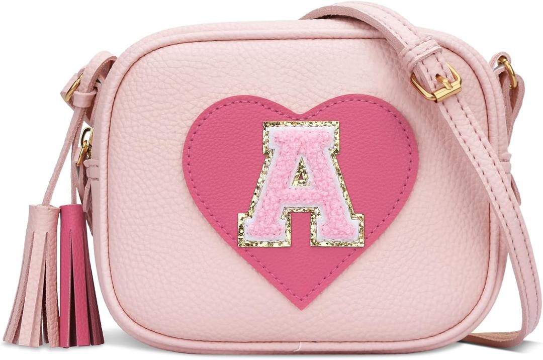 KKXIU Birthday Gifts for Girls Initial Toddler Purse Cute Kids Crossbody Bag