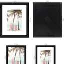 Hongkee 8x10 Picture Frame (4 Pack, Black) Made of Real Glass and Wooden Frame - Display Pictures 5x7 with Mat or 8x10 Without Mat, 8 by 10 Photo Frames TableTop Display and Wall Mounting