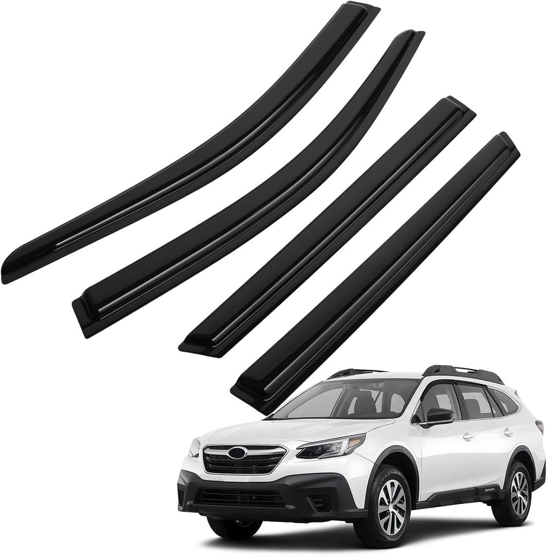 Outback Rain Guards - Window Visors for Subaru Outback Premium Limited Touring 2020-2025, Out-Channel Side Window Rain Guards for Outback Accessories, 4PCS, Black, Car Accessories