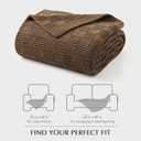 EVERGRACEHOME Modern Checkered Chenille Throw Blanket, Soft Cozy Plaid Knitted Blanket for Sofa & Couch, Decorative Knit Throw for Bed and Living Room, Camel Brown, 60" x 80"