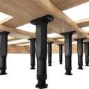 8 PCS (8.3"-14.5") Adjustable Bed Frame Support Legs, Frame Center Slats Heavy Support Leg,Durable Furniture Suport Legs for Frame/Sofa/Dresser/Table, Legs Furniture Replacement Parts