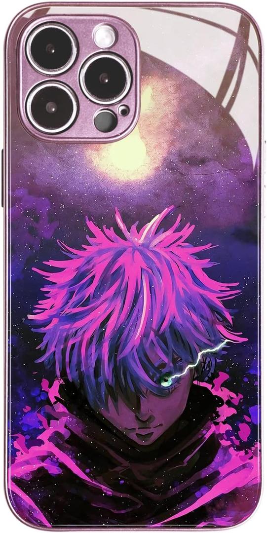 Anime Pink Case for iPhone 13 Pro Max, Shockproof Manga Cover, Unique Aesthetic Graphic Shell, Protective Flexible TPU Art Skin