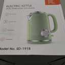 Electric Kettle 1.8L with Temperature Gauge, 1500W Fast Boiling Electric Tea Kettle, 100% Stainless Steel Retro-Style Hot Water Kettle Electric - Glowing LED Light, Auto Shut-Off & Boil-Dry Protection