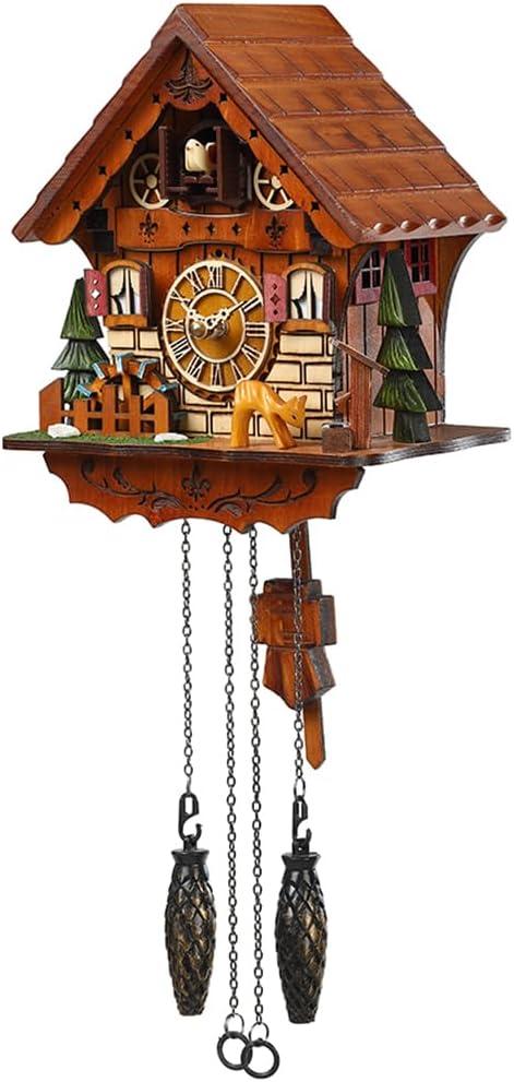 Kintrot Cuckoo Clock Handcrafted Traditional Black Forest Wood Clock Wall Decor