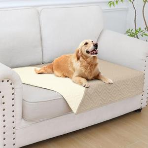 hyha Waterproof Dog Blanket, Soft Pet Bed Blankets, Waterproof Sofa Couch Cover for Dogs Washable, Reversible Pet Couch Covers for Sofa Furniture (30x53 Inch, Taupe/Beige)
