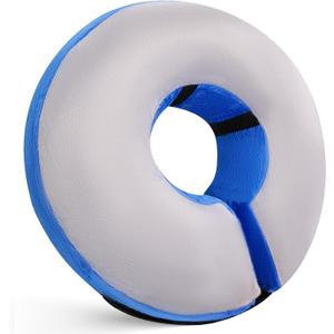 Katoggy Inflatable Cone Collar for Dogs After Surgery, Soft Adjustable Blow up Donut E-Collar for Small Medium Large Dogs and Cats