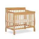 Dream On Me Aden 4-in-1 Convertible Mini Baby Crib, GREENGUARD Gold & BSA Certified, Sustainable Pinewood, Non-Toxic Finish, 3 Mattress Heights, Converts to Mini Day & Twin-Size Bed - Natural