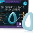 CPAP Mask Liners, 3D Mask Cushion Cover, Reduce Air Leak, Compatible with Airfit F20/F10, F&P Simplus & Vitera, Philips Full Face Masks CPAP Supplies Accessories, Size L 10PCS (Cushions NOT Included)