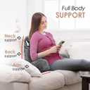 Nestl Reading Pillow with Shredded Memory Foam, Designed for Sitting Up in Bed and Couch, Back and Arms Adjustable Support for Adult & Teens Backrest Pillows for Reading, with Washable Cover Dark Grey