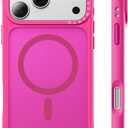 ORNARTO Magnetic for iPhone 17 Pro Max Case, 7X Military-Grade Drop Protection, Compatible with MagSafe, Slim Shockproof Translucent Matte Phone Case for iPhone 17 Pro Max 6.9", Hot Pink