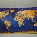 canvas wall art world map Wall Art for Living Room Office Wall Decor map of the world Pictures for Bedroom World Map Art Large Kitchen Decor 40"X20" Motivational Painting for Dining Room Wall Decorations