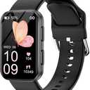 MorePro Health Fitness Tracker with Blood oxygen Monitor and 24/7 Heart Rate and Blood Pressure, Sleep Monitor, 120+ Sport Modes Waterproof Fitness Watch for Women Men Android iOS, Black