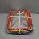 Sanwuta 6 Packs Toy Storage Bags, PVC Organizing Case Bags with Zipper, Waterproof Toy Container for Board Games, Building Blocks, Puzzles, Small Toys and Kids Books(Large,Bright Color)