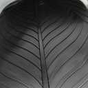52" Black Tropical Ceiling Fans, Flush Mount Palm Leaf Ceiling Fan no Light, Indoor Ceiling Fans Without Light for Living Room Bedroom Kitchen Covered Gazebo, APP and Remote Control