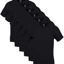 Gildan Men's Crew T-Shirts, 6 Pack, Style G1100, 2XL, Black