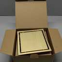 Heaorld Square Shower Drain 6 Inch with Flange, Brushed Gold Reversible 2 in 1 Tile Insert Grate Removable, 304 Stainless Steel Shower Floor Drain Kit, Hair Catcher