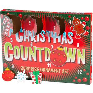 Countdown 12 Days of Christmas Ornaments Gift Set