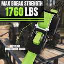 Retractable Ratchet Straps 1 Inch x 12 Feet Heavy Duty Tie Downs,1760lb Break Strength,Self Retracting for Truck,Cargo,Trailer,Motorcycle,ATV,UTV (Fluorescent Green, 4pack)