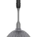 MR.SIGA Microfiber Delicate Duster, Comfortable Non Slip Handle, Detachable Washable Duster Head, Gray & Black (13.5 Inch (Pack of 1))