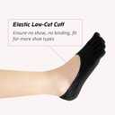 ZAKASA No Show Toe Socks Women Running Five Finger Socks Invisible Liner Boat Low Cut Loafer Socks for Ladies (Black)6-9