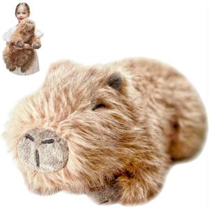 uoozii 20" | 4 Pounds Capybara Weighted Stuffed Animals with Removable Unscented Microwavable Pouch, Cute Coolable Warmable Weighted Plush Gift for Kids & Adults