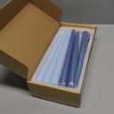 Viyffo 10 Inch Taper Candles, 12 Pack Blue-Unscented, Dripless Design Long Tall Tapered Candlesticks for Wedding, Dinner, Holiday, Party, Home Decor Natural Color Series