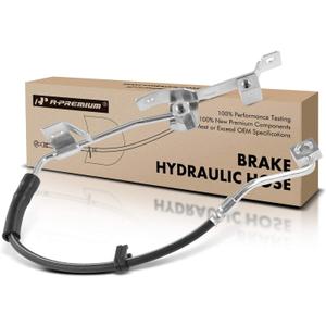 A-Premium Front Driver Brake Hydraulic Hose Compatible with Select Dodge Models - Ram 1500 2004-2005, 2-Wheel ABS, with Bracket, with 2 Line Clips - Replace# 52121290AC